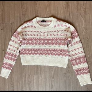 Cropped Nordic sweater